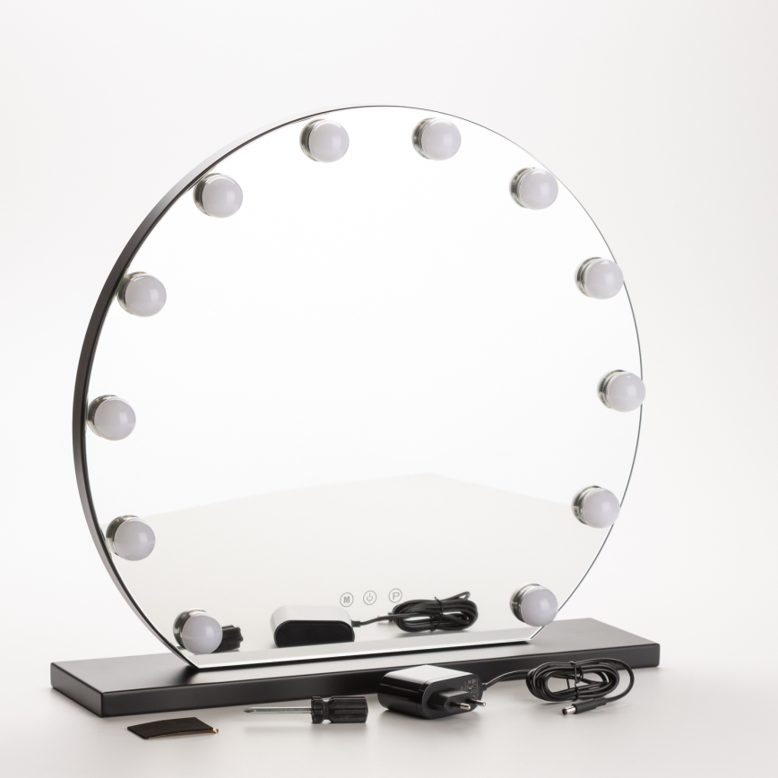 Brilagi - LED Stmívatelné make-up zrcadlo HOLLYWOOD LED/12W/230V 3000/4000/6500K