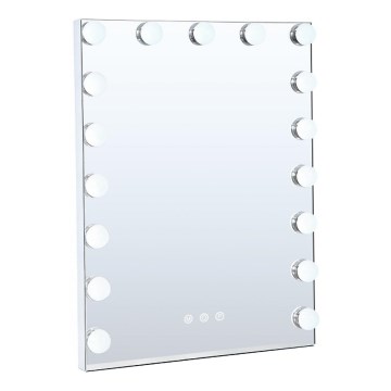 Brilagi - LED Stmívatelné make-up zrcadlo HOLLYWOOD LED/15W/230V 3000/4000/6500K 55x70 cm bílá