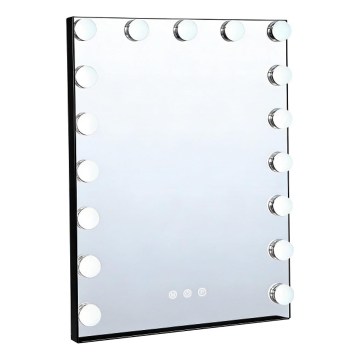 Brilagi - LED Stmívatelné make-up zrcadlo HOLLYWOOD LED/15W/230V 3000/4000/6500K 55x70 cm černá