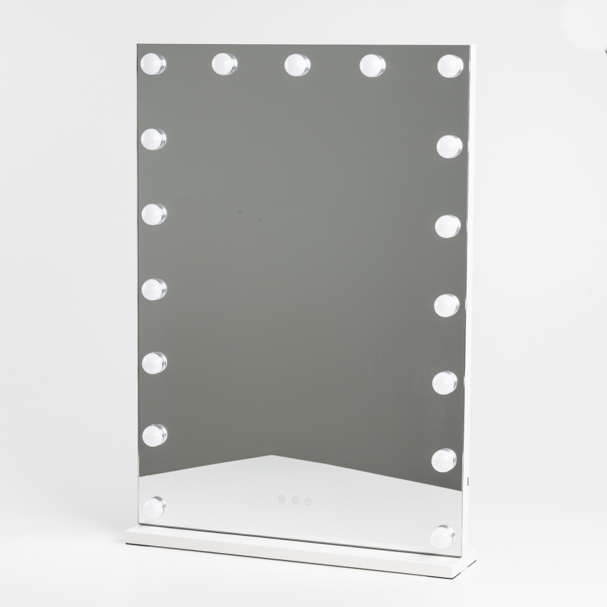 BRILAGI - LED Stmívatelné make-up zrcadlo HOLLYWOOD LED/15W/230V CCT + 2x USB 55x77 cm bílá