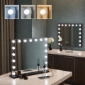 BRILAGI - LED Stmívatelné make-up zrcadlo HOLLYWOOD LED/15W/230V CCT + 2x USB 60x50 cm černá