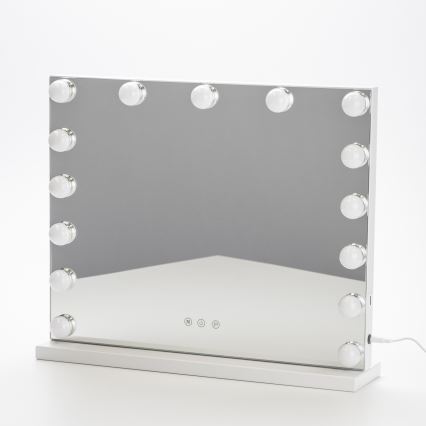 BRILAGI - LED Stmívatelné make-up zrcadlo HOLLYWOOD LED/15W/230V CCT + USB bílá
