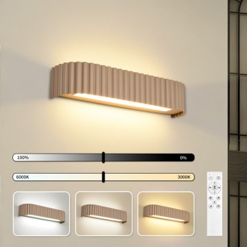 Brilagi - LED Stmívatelné nástěnné svítidlo FALCON MODERN LED/14W/230V 3000-6000K 40 cm béžová + dálkové ovládání