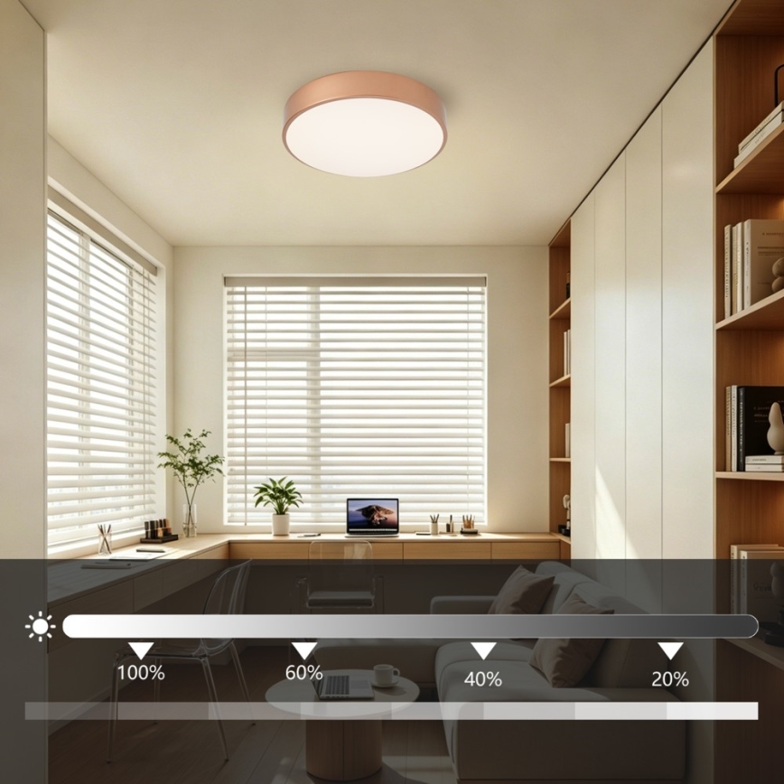 Brilagi - LED Stmívatelné stropní svítidlo POOL LED/36W/230V 3000-6000K pr. 30 cm bronzová + dálkové ovládání