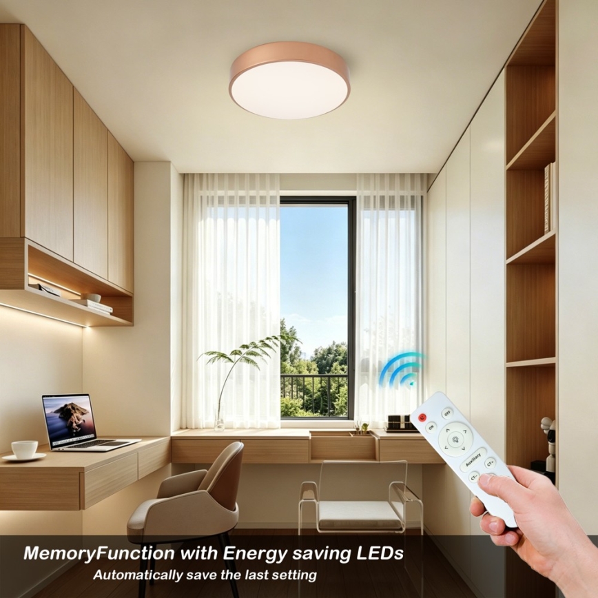 Brilagi - LED Stmívatelné stropní svítidlo POOL LED/36W/230V 3000-6000K pr. 30 cm bronzová + dálkové ovládání