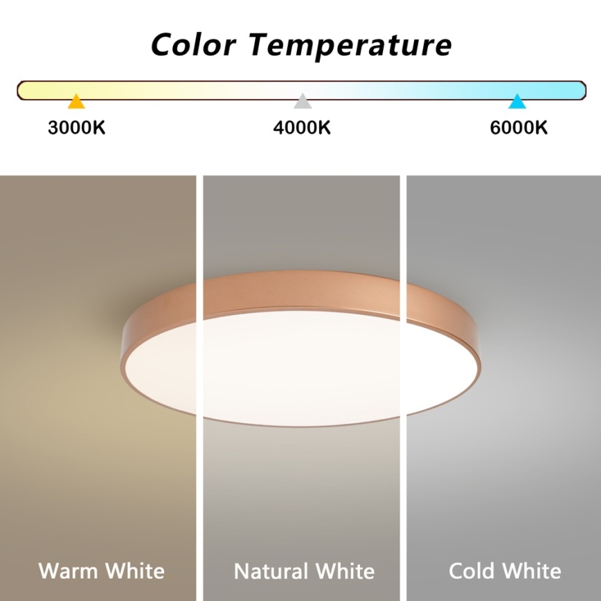 Brilagi - LED Stmívatelné stropní svítidlo POOL LED/60W/230V 3000-6000K pr. 60 cm bronzová + dálkové ovládání