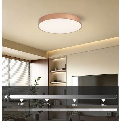 Brilagi - LED Stmívatelné stropní svítidlo POOL LED/60W/230V 3000-6000K pr. 60 cm bronzová + dálkové ovládání