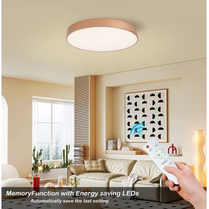 Brilagi - LED Stmívatelné stropní svítidlo POOL LED/60W/230V 3000-6000K pr. 60 cm bronzová + dálkové ovládání