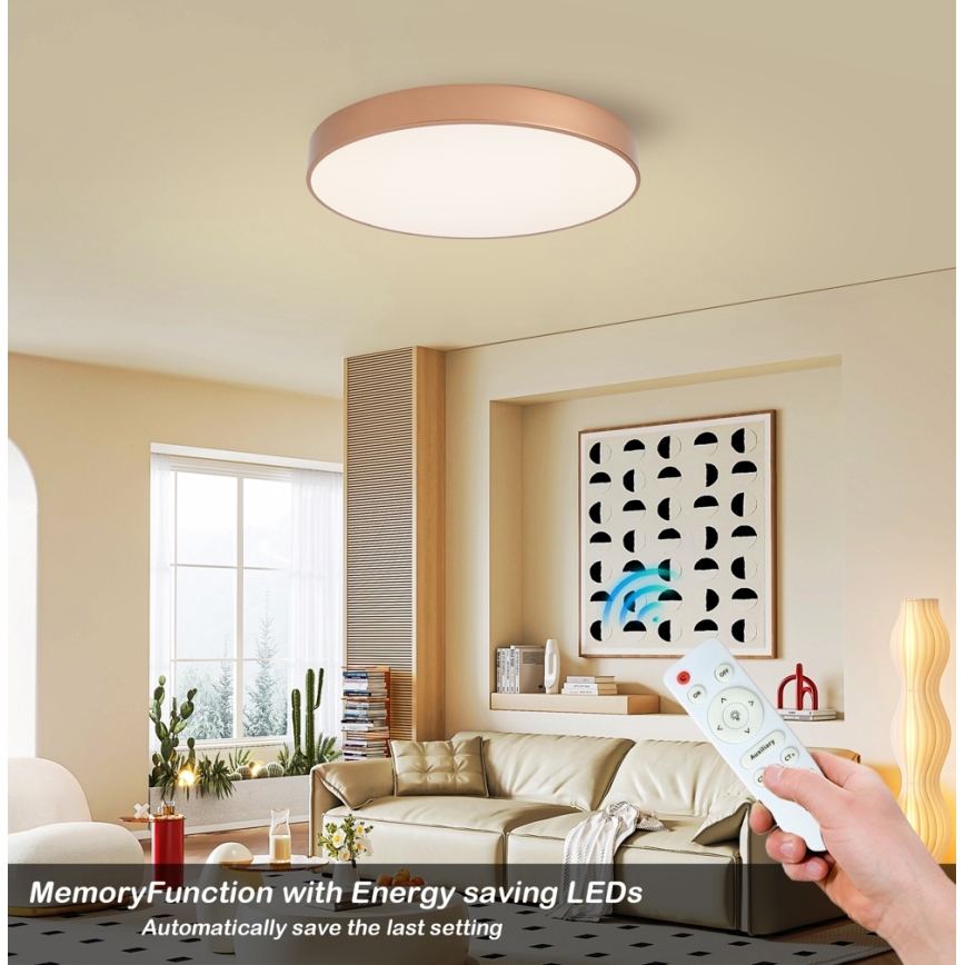 Brilagi - LED Stmívatelné stropní svítidlo POOL LED/60W/230V 3000-6000K pr. 60 cm bronzová + dálkové ovládání