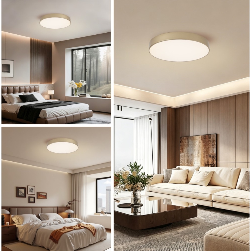 Brilagi - LED Stmívatelné stropní svítidlo POOL LED/60W/230V 3000-6000K pr. 50 cm zlatá + dálkové ovládání