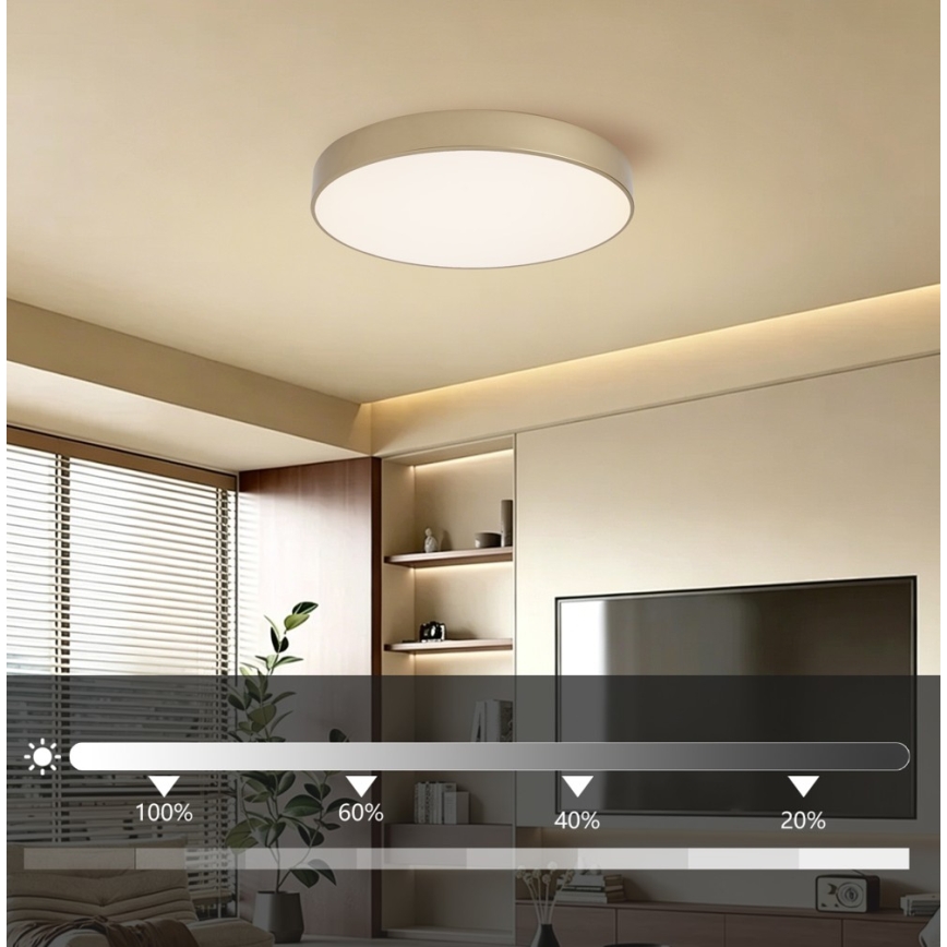 Brilagi - LED Stmívatelné stropní svítidlo POOL LED/60W/230V 3000-6000K pr. 50 cm zlatá + dálkové ovládání