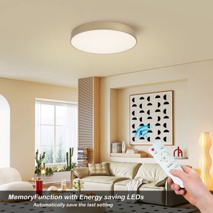 Brilagi - LED Stmívatelné stropní svítidlo POOL LED/60W/230V 3000-6000K pr. 50 cm zlatá + dálkové ovládání