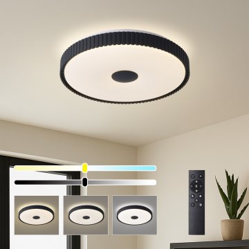 Brilagi - LED Stmívatelné stropní svítidlo CORVO LED/72W/230V 3000-6000K černá pr. 50 cm + dálkové ovládání
