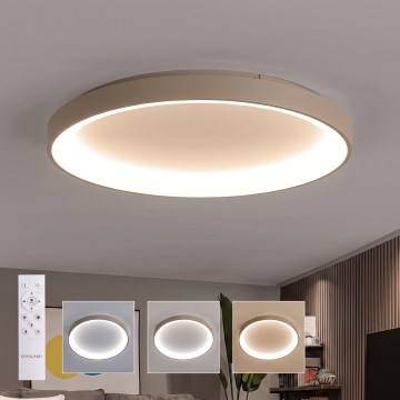 Brilagi - LED Stmívatelné stropní svítidlo FALCON II LED/108W/230V 3000-6000K pr. 80 cm bílá/béžová + dálkové ovládání
