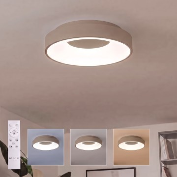 BRILAGI - LED Stmívatelné stropní svítidlo FALCON II LED/67W/230V 3000-6500K pr. 40 cm béžová + dálkové ovládání