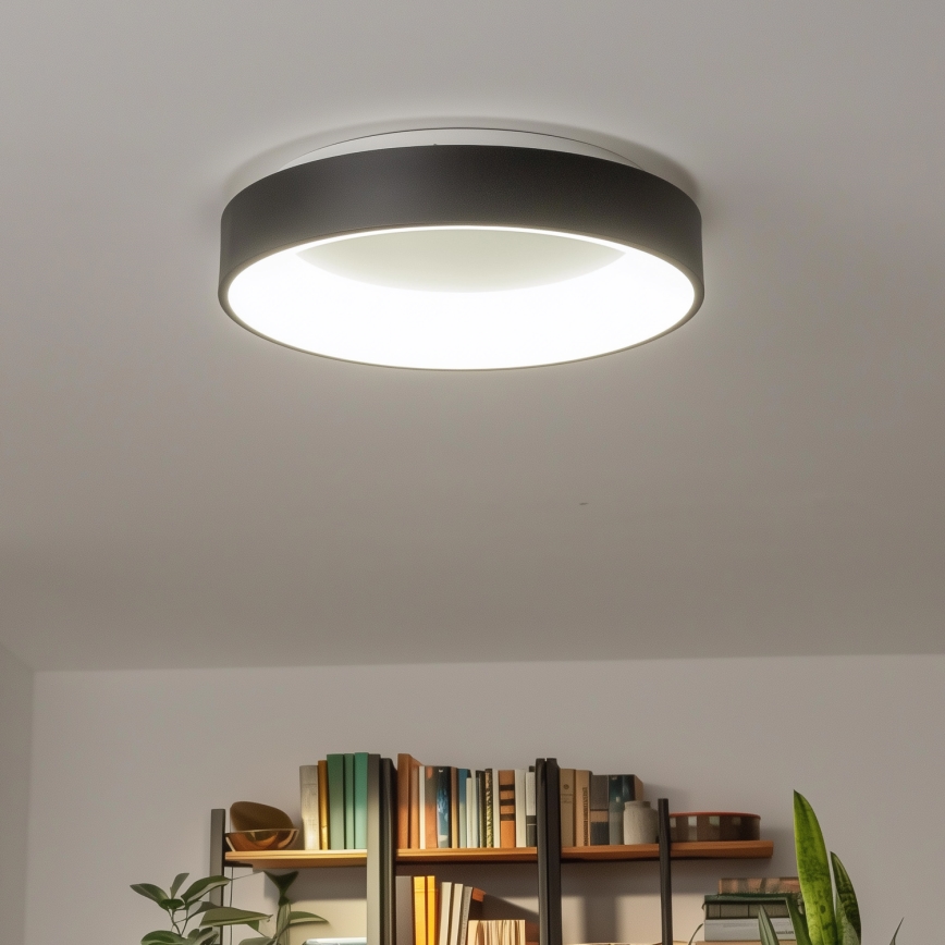 Brilagi - LED Stmívatelné stropní svítidlo FALCON LED/80W/230V 3000-6500K pr. 60 cm černá + dálkové ovládání