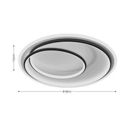 Brilagi - LED Stmívatelné stropní svítidlo FLARE LED/38W/230V pr. 48 cm 3000-6000K + dálkové ovládání