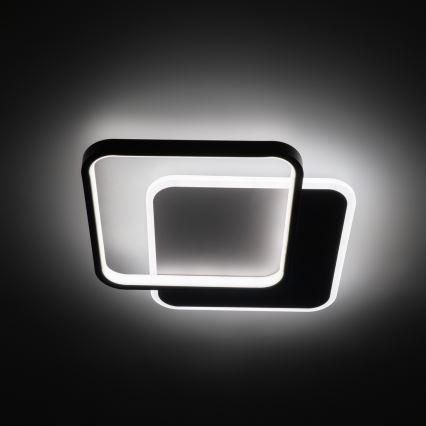 Brilagi - LED Stmívatelné stropní svítidlo FLARE LED/43W/230V 3000-6000K 39,5x45 cm bílá/černá + dálkové ovládání