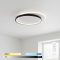 Brilagi - LED Stmívatelné stropní svítidlo FLARE LED/48W/230V 3000-6000K 39,5x45 cm bílá/černá + dálkové ovládání