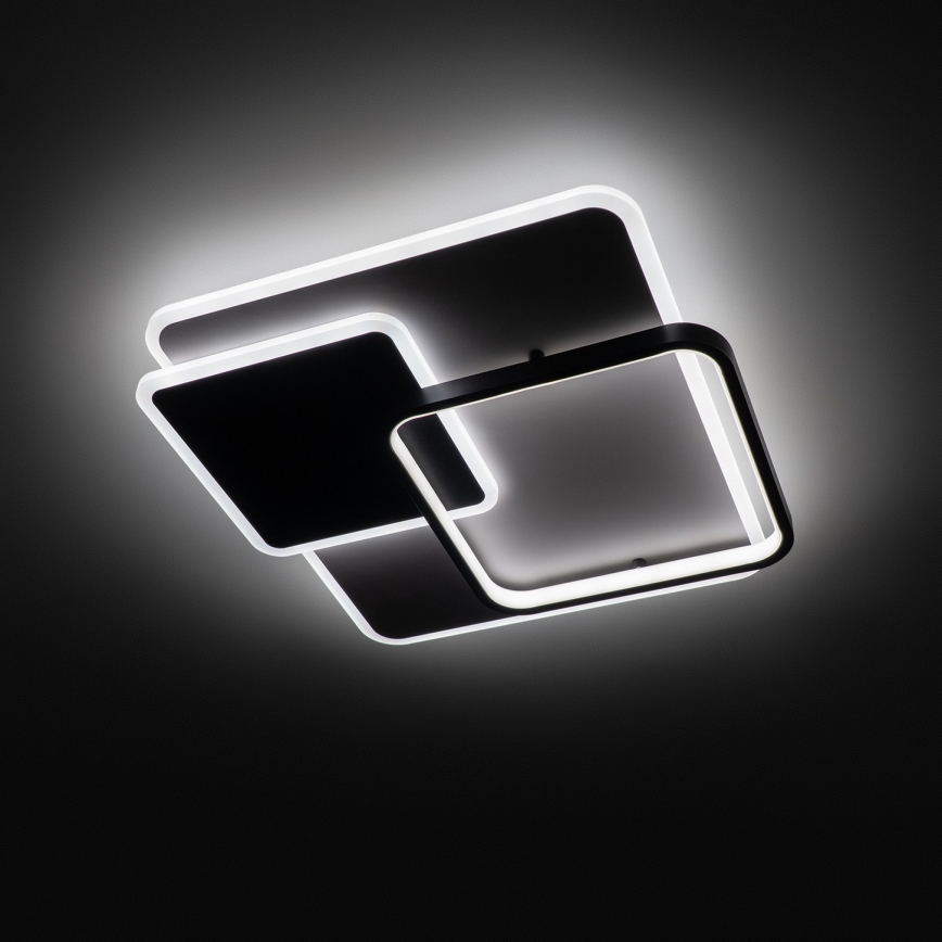 Brilagi - LED Stmívatelné stropní svítidlo FLARE LED/64W/230V 3000-6000K 45x45 cm bílá/černá + dálkové ovládání