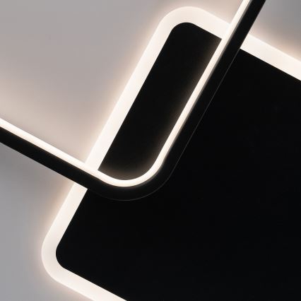 Brilagi - LED Stmívatelné stropní svítidlo FLARE LED/64W/230V 3000-6000K 45x45 cm bílá/černá + dálkové ovládání