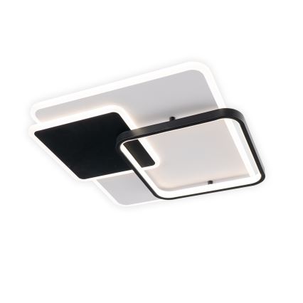 Brilagi - LED Stmívatelné stropní svítidlo FLARE LED/64W/230V 3000-6000K 45x45 cm bílá/černá + dálkové ovládání