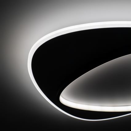 Brilagi - LED Stmívatelné stropní svítidlo FLARE LED/70W/230V 3000-6000K 55x55 cm bílá/černá + dálkové ovládání