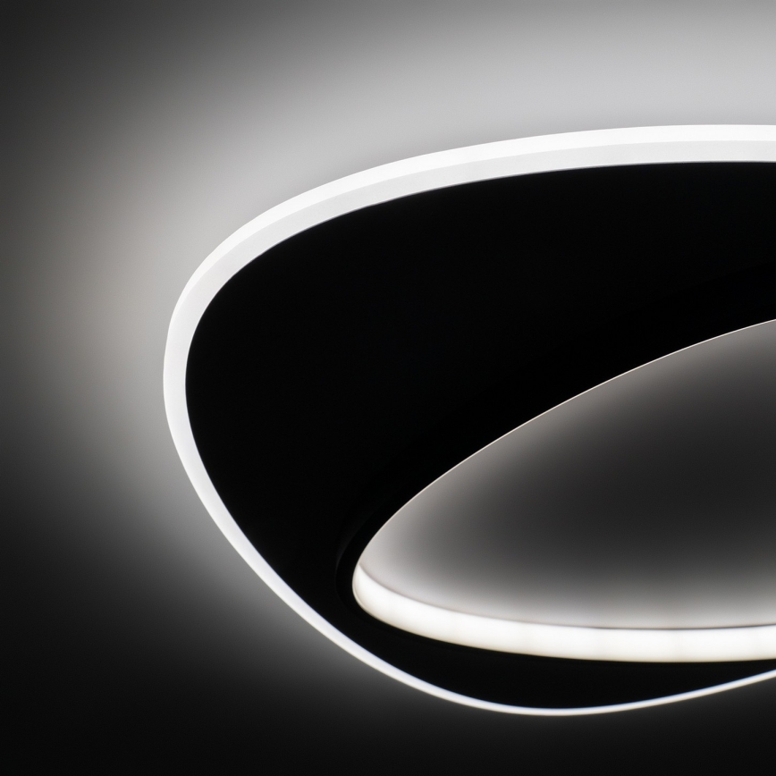 Brilagi - LED Stmívatelné stropní svítidlo FLARE LED/70W/230V 3000-6000K 55x55 cm bílá/černá + dálkové ovládání