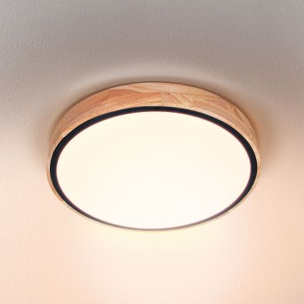 Brilagi - LED Stmívatelné stropní svítidlo GLORIA LED/48W/230V 3000-6500K dub pr. 40 cm + dálkové ovládání
