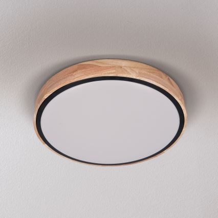 Brilagi - LED Stmívatelné stropní svítidlo GLORIA LED/48W/230V 3000-6500K dub pr. 40 cm + dálkové ovládání