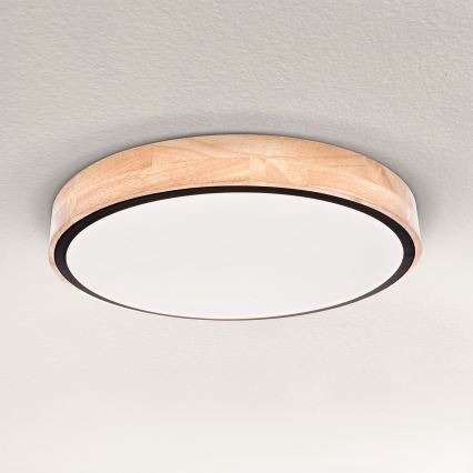 Brilagi - LED Stmívatelné stropní svítidlo GLORIA LED/48W/230V 3000-6500K dub pr. 40 cm + dálkové ovládání