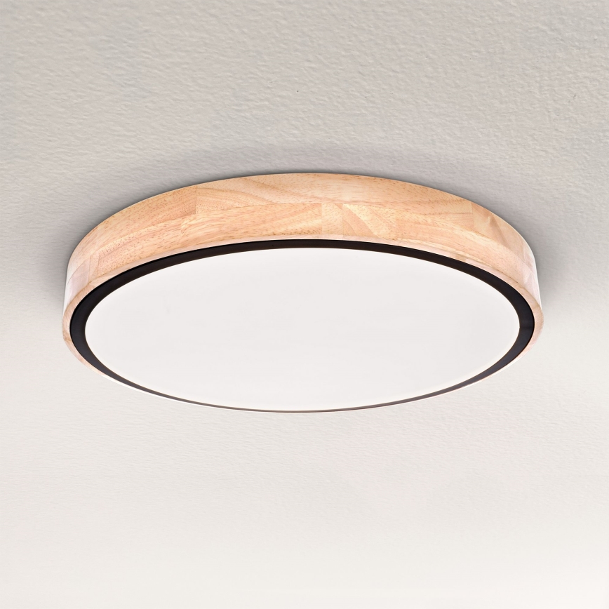 Brilagi - LED Stmívatelné stropní svítidlo GLORIA LED/48W/230V 3000-6500K dub pr. 40 cm + dálkové ovládání