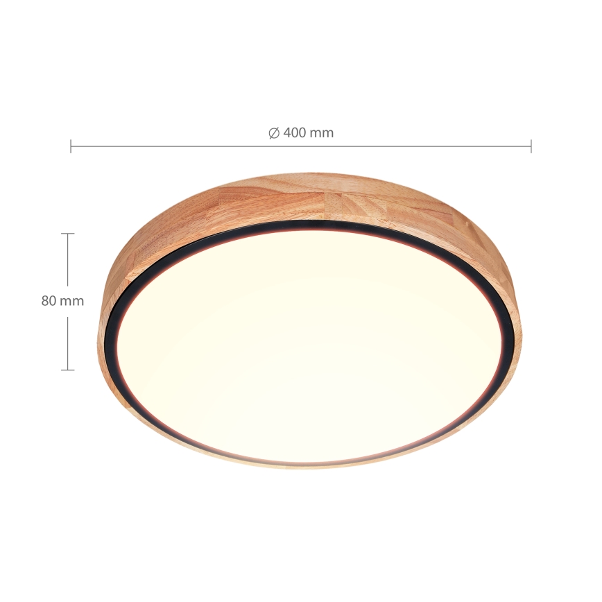 Brilagi - LED Stmívatelné stropní svítidlo GLORIA LED/48W/230V 3000-6500K dub pr. 40 cm + dálkové ovládání