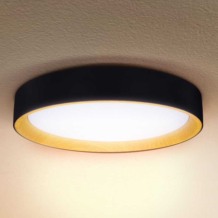 Brilagi - LED Stmívatelné stropní svítidlo LARIOS LED/60W/230V 3000-6500K ø 49 cm černá + dálkové ovládání