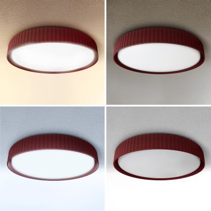 Brilagi - LED Stmívatelné stropní svítidlo LUCIA LED/48W/230V 3000-6500K pr. 41 cm červená + dálkové ovládání