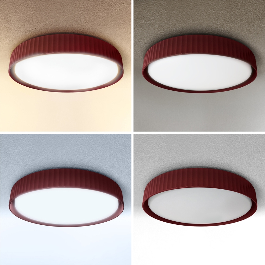 Brilagi - LED Stmívatelné stropní svítidlo LUCIA LED/48W/230V 3000-6500K pr. 41 cm červená + dálkové ovládání