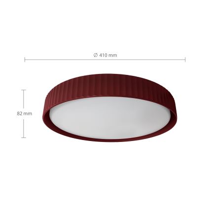 Brilagi - LED Stmívatelné stropní svítidlo LUCIA LED/48W/230V 3000-6500K pr. 41 cm červená + dálkové ovládání
