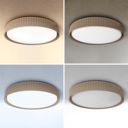 Brilagi - LED Stmívatelné stropní svítidlo LUCIA LED/48W/230V 3000-6500K pr. 41 cm hnědá + dálkové ovládání