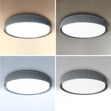 Brilagi - LED Stmívatelné stropní svítidlo LUCIA LED/48W/230V 3000-6500K pr. 41 cm šedá + dálkové ovládání