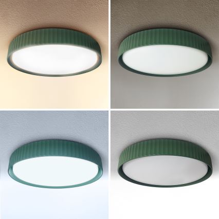 Brilagi - LED Stmívatelné stropní svítidlo LUCIA LED/48W/230V 3000-6500K pr. 41 cm zelená + dálkové ovládání