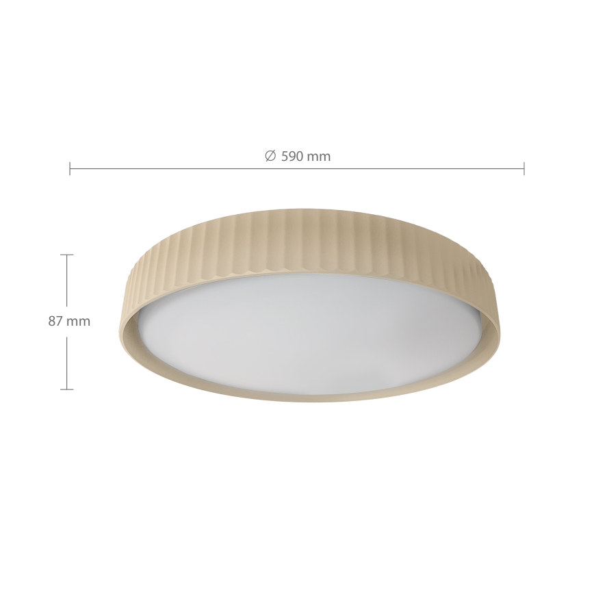 Brilagi - LED Stmívatelné stropní svítidlo LUCIA LED/60W/230V 3000-6500K pr. 59 cm béžová + dálkové ovládání