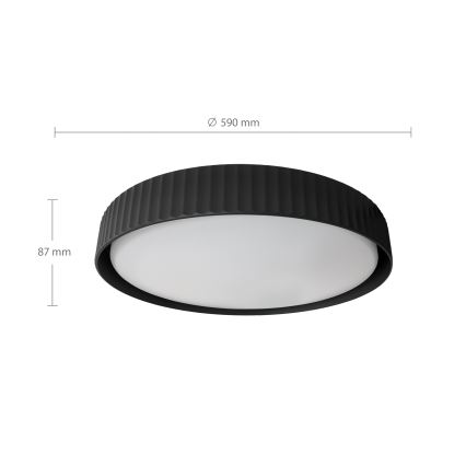 Brilagi - LED Stmívatelné stropní svítidlo LUCIA LED/60W/230V 3000-6500K pr. 59 cm černá + dálkové ovládání