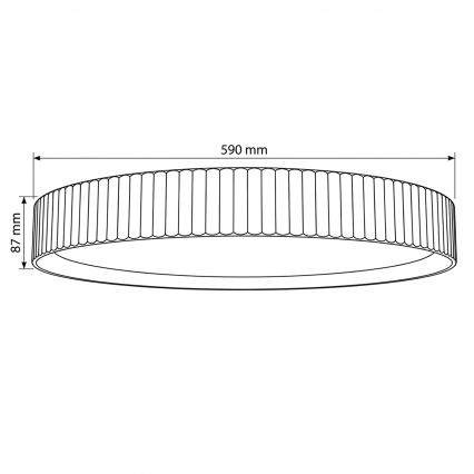 Brilagi - LED Stmívatelné stropní svítidlo LUCIA LED/60W/230V 3000-6500K pr. 59 cm červená + dálkové ovládání
