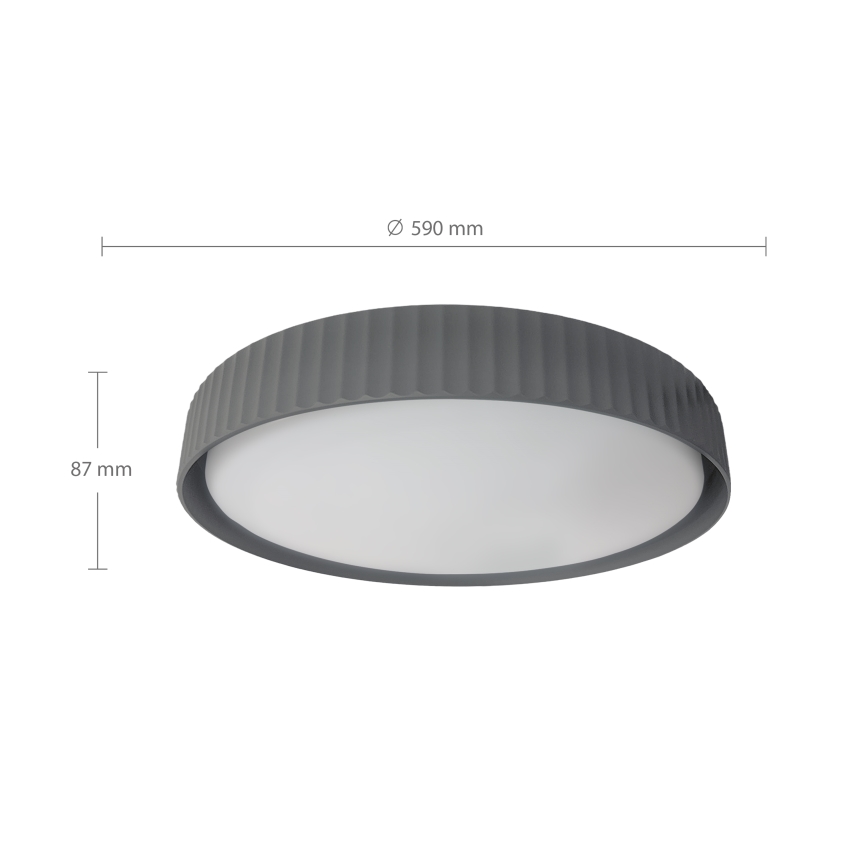 Brilagi - LED Stmívatelné stropní svítidlo LUCIA LED/60W/230V 3000-6500K pr. 59 cm šedá + dálkové ovládání
