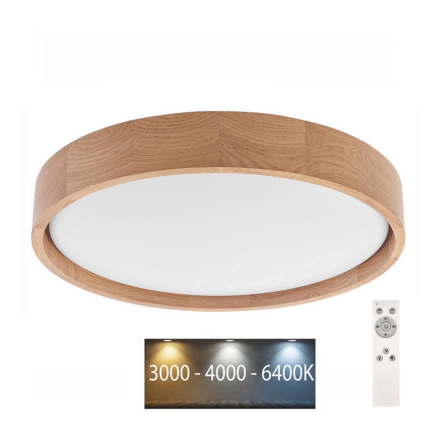 Brilagi - LED Stmívatelné stropní svítidlo MANAROLA LED/24W/230V 3000-6500K dub + dálkové ovládání