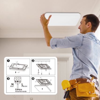 Brilagi - LED Stmívatelné stropní svítidlo MILKY WAY LED/24W/230V 3000-6500K 37x37 cm + dálkové ovládání