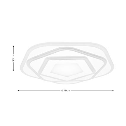 Brilagi - LED Stmívatelné stropní svítidlo MODERN LED/64W/230V 2700-6500K pr. 40 cm + dálkové ovládání