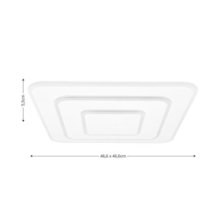 Brilagi - LED Stmívatelné stropní svítidlo MODERN LED/72W/230V 2700-6500K 46,6x46,6 cm + dálkové ovládání