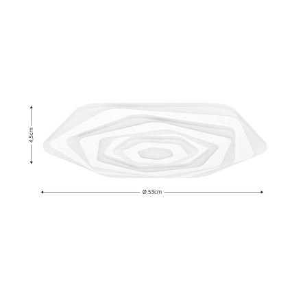 Brilagi - LED Stmívatelné stropní svítidlo MODERN LED/85W/230V 2700-6500K pr. 53 cm + dálkové ovládání