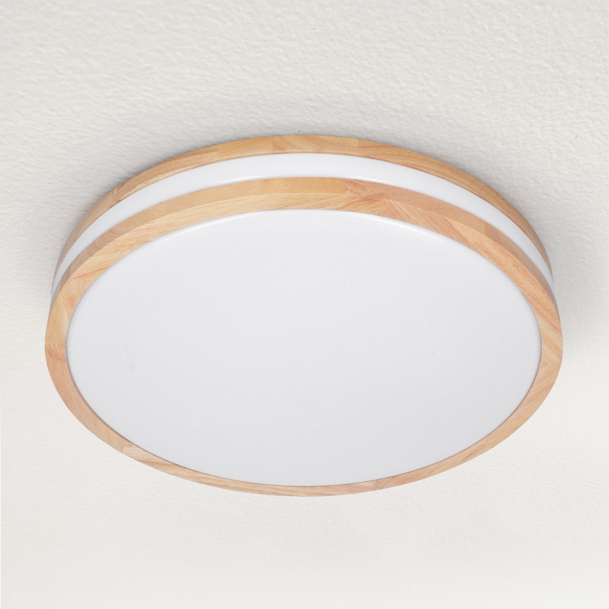 Brilagi - LED Stmívatelné stropní svítidlo MOLINA LED/48W/230V 3000-6500K dub pr. 38 cm + dálkové ovládání
